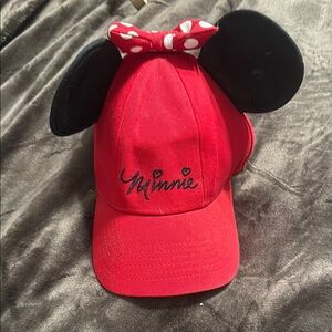 Red Minnie Mouse Cap with Ears